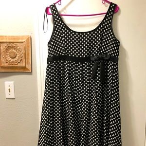 Sweet empire waist polka dot dress   Fully lined